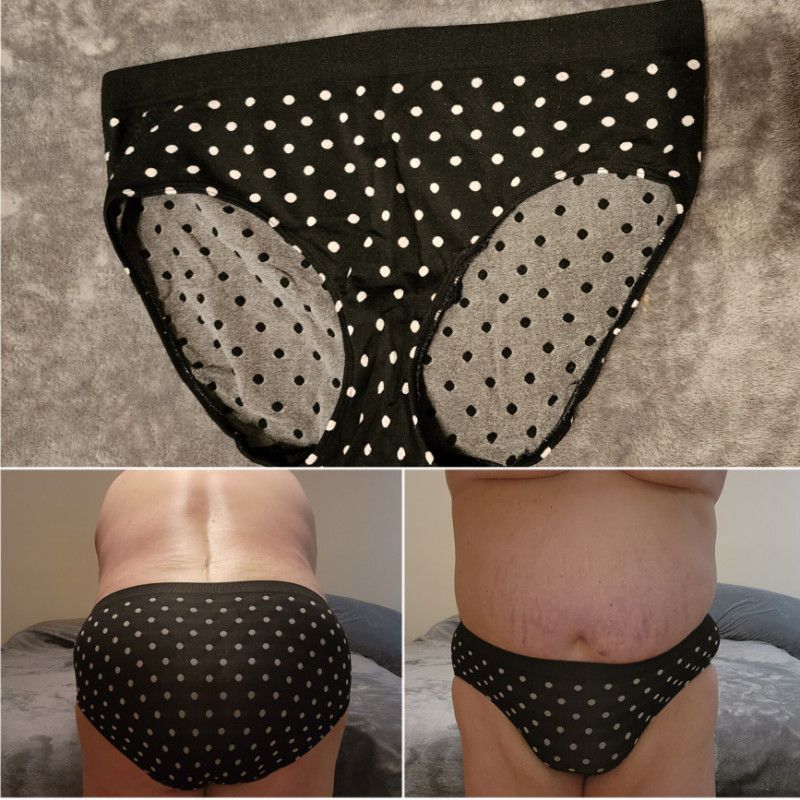 Cacique Black w White dots Hipster Panty