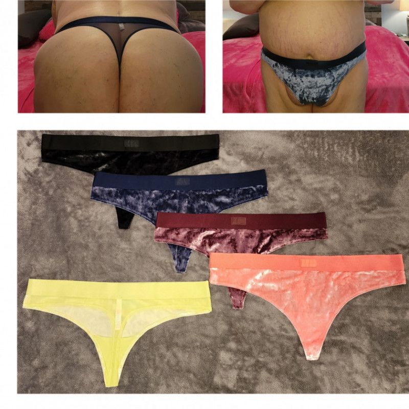 Velvet Thongs Available in 5 Colors