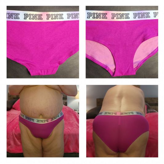 Victorias Secret Pink Hipster Panty w BOLD LETTER WAISTBAND