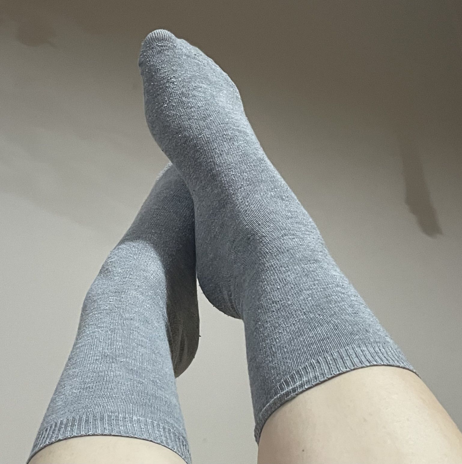 Grey Socks Worn UK Size 4