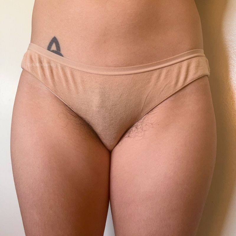 worn bikini style cotton panties