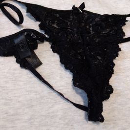 Black Lace Thong