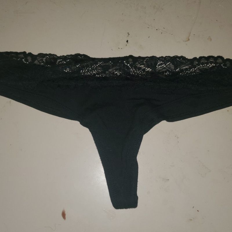 Beths worn black thong 7 years old