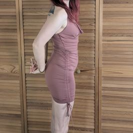 Sexy Rosy Pink Club Dress