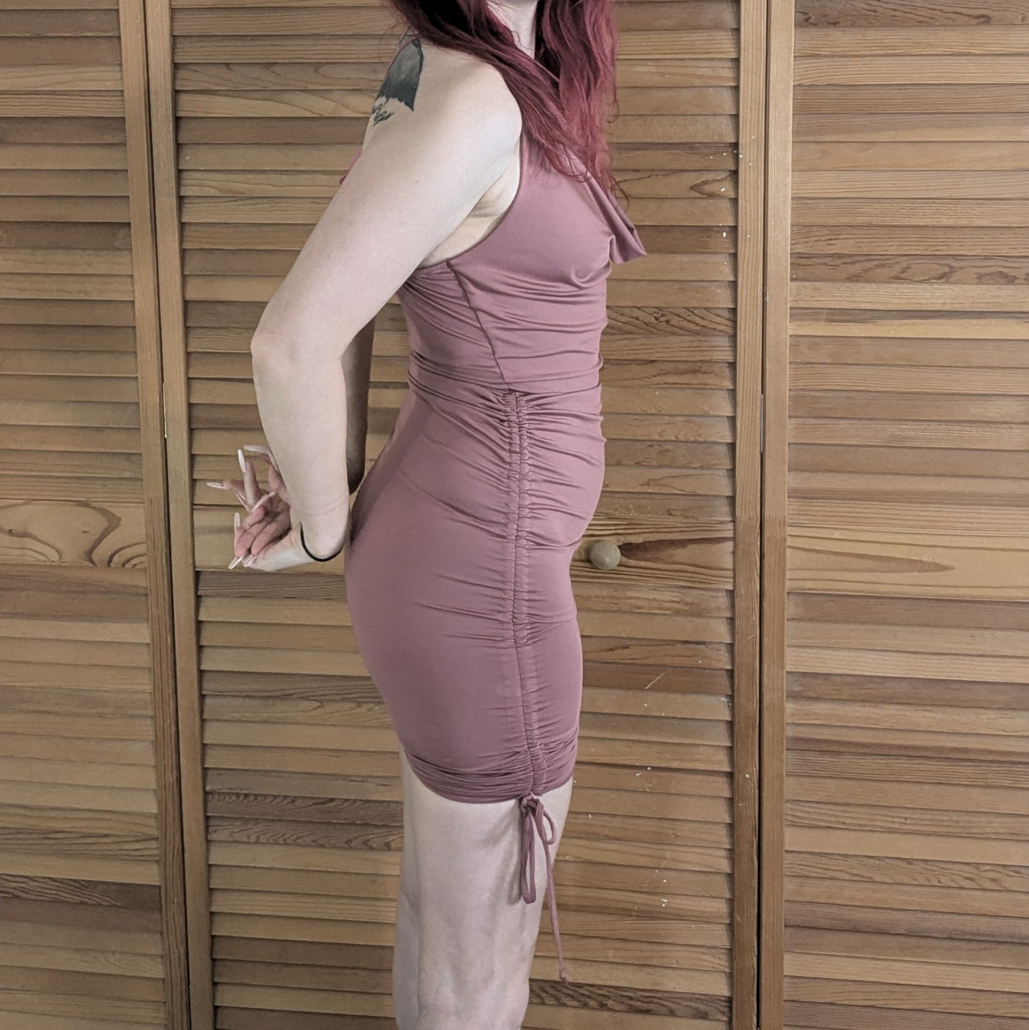 Sexy Rosy Pink Club Dress