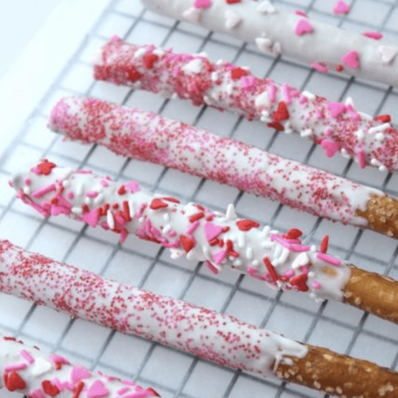 Valentines Chocolate Covered Pretzels