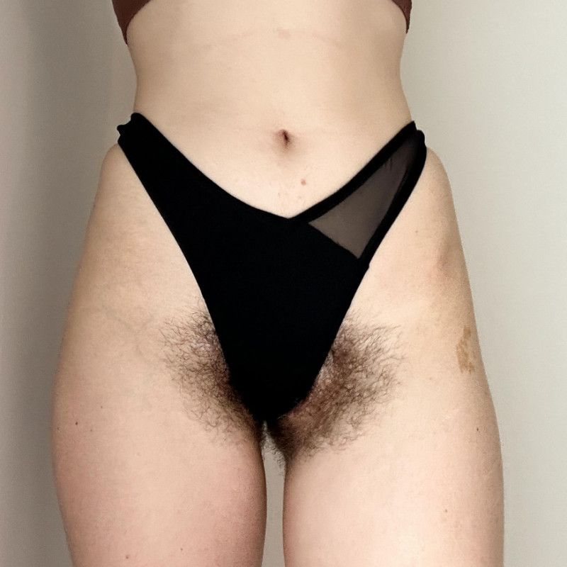 black mesh and nylon worn thong