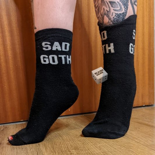 72HR Gym Wear Every Day Sad Goth Socks