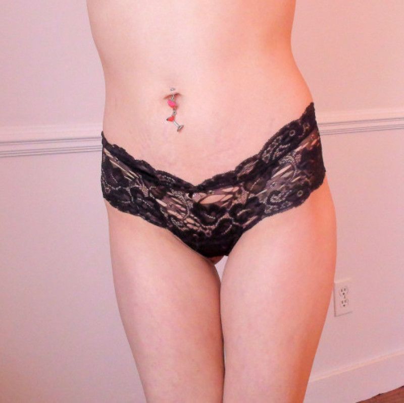 black lace panties