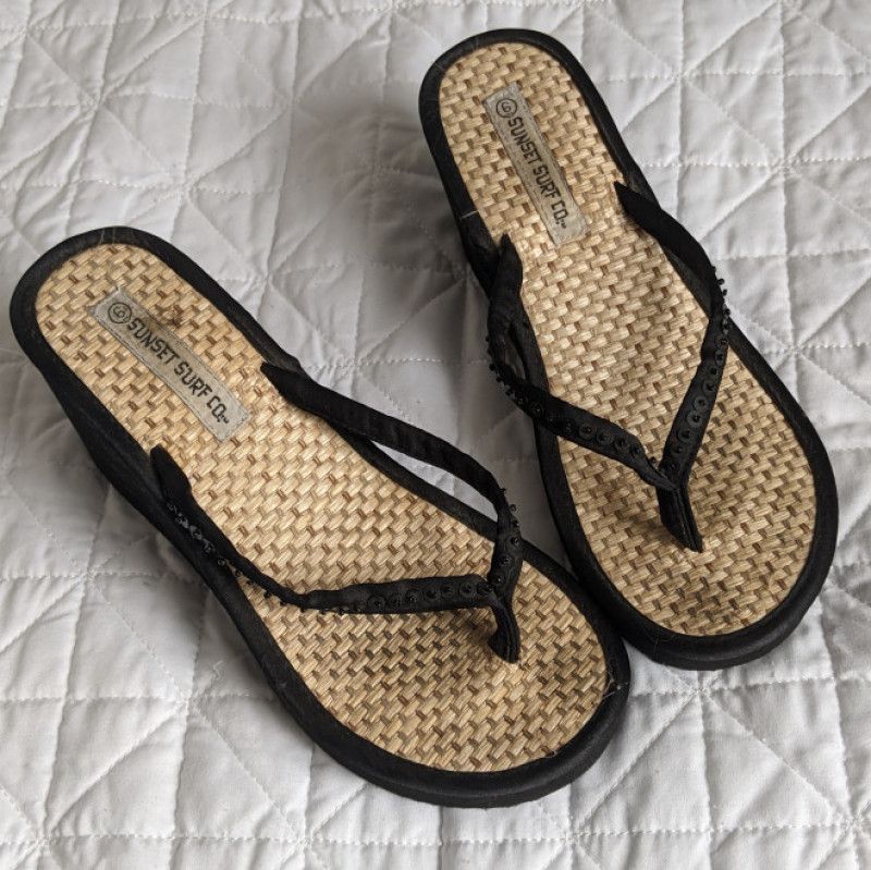 My wedge flip flop sandals