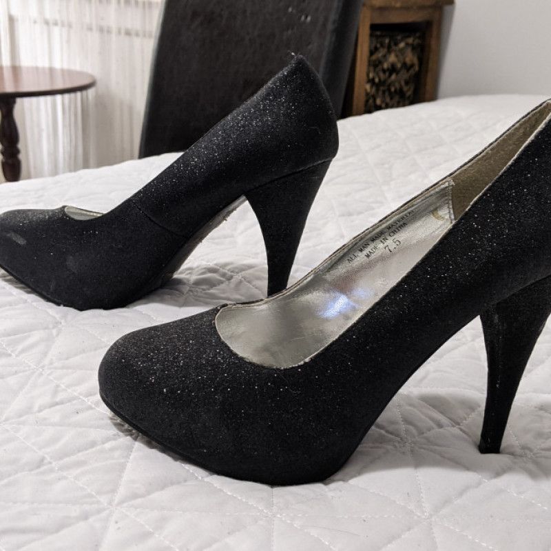 My sparkly high heels