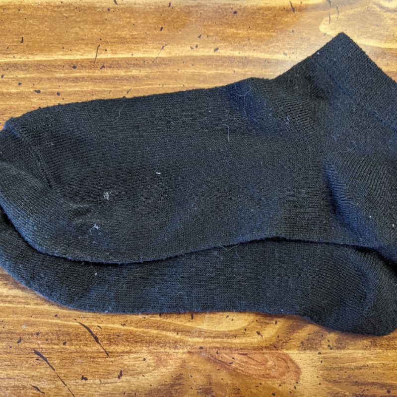 1 pair Black ankle socks