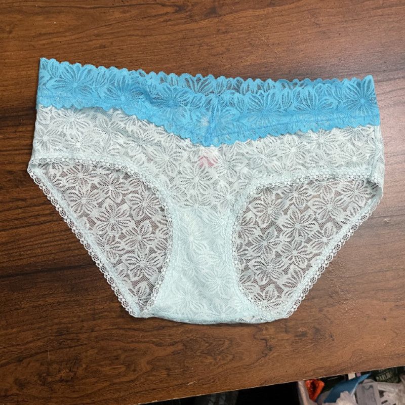 Blue lace panties