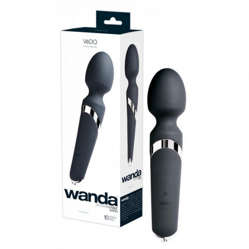 Vedo Wanda Rechargeable Wand Vibe Black