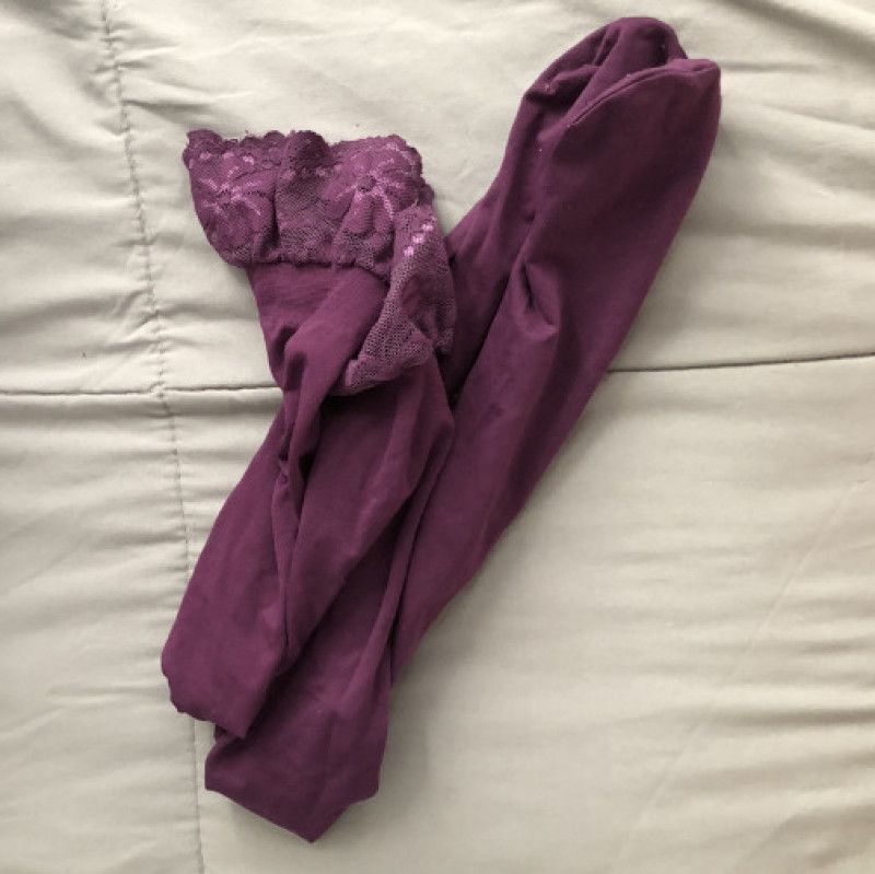 Dark Purple Sheer Stockings