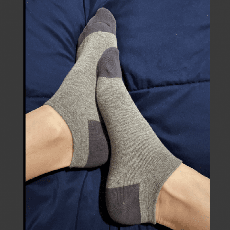 Light and Dark Gray Ankle Socks