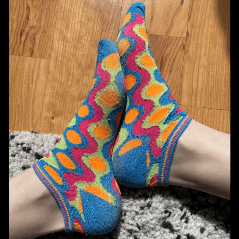 Neon Squiggly Socks