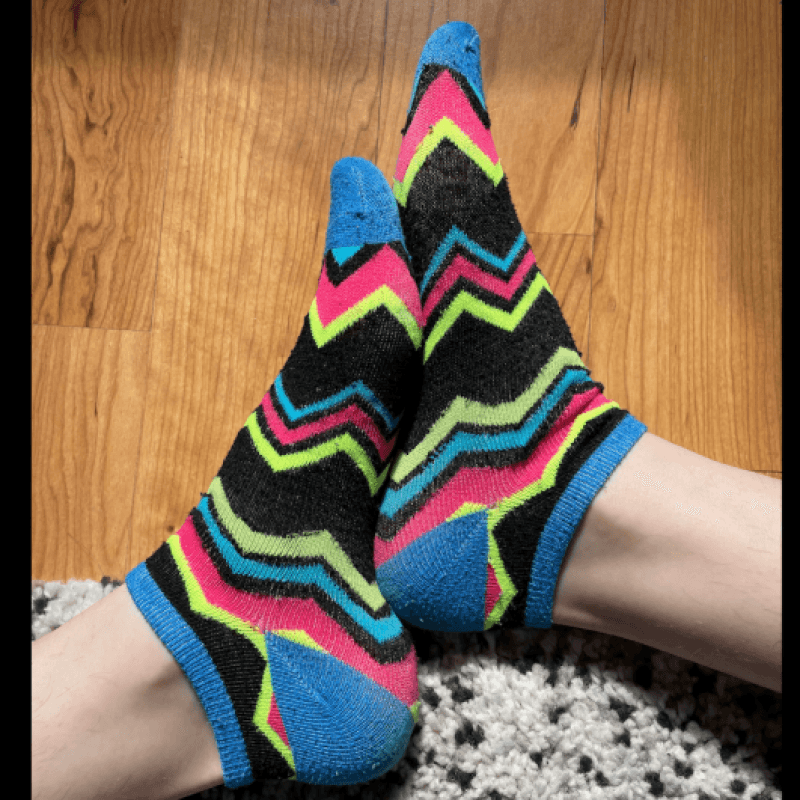 Neon Zig Zag Socks