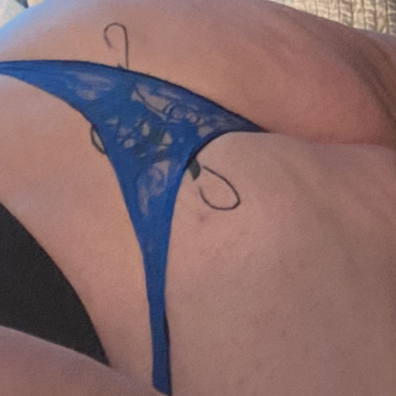 Lace blue panties