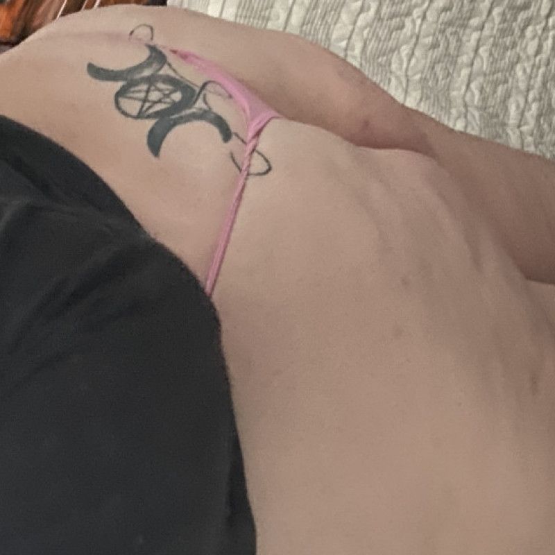 Pink cotton thong