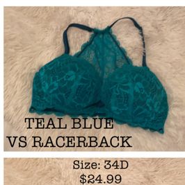 BRA: VS TEAL BLUE VS RACERBACK 34D