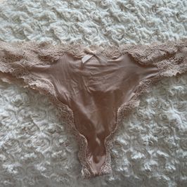 Nude silky thong Victorias Secret