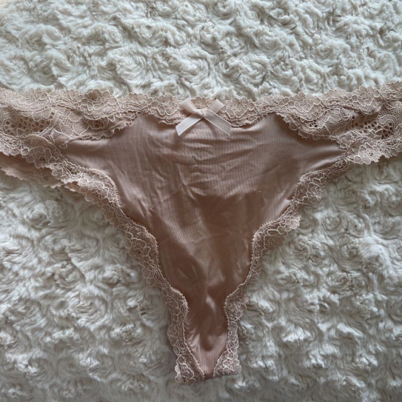 Nude silky thong Victorias Secret