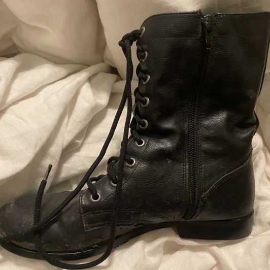 Old combat boots
