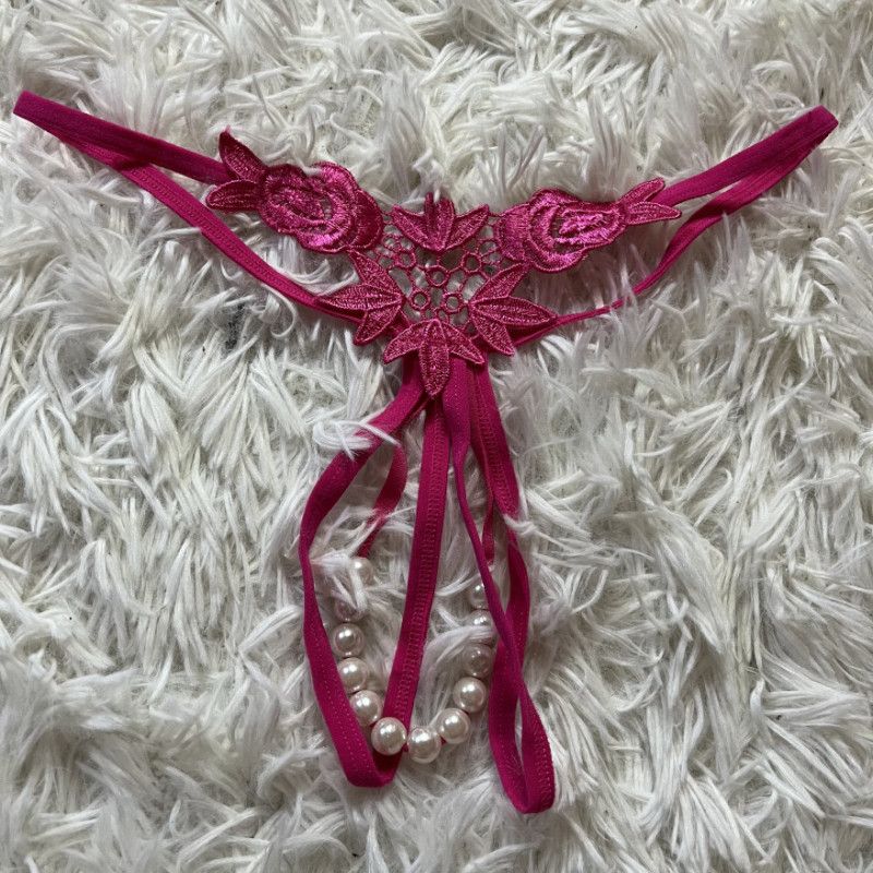 Hot Pink Beaded GString