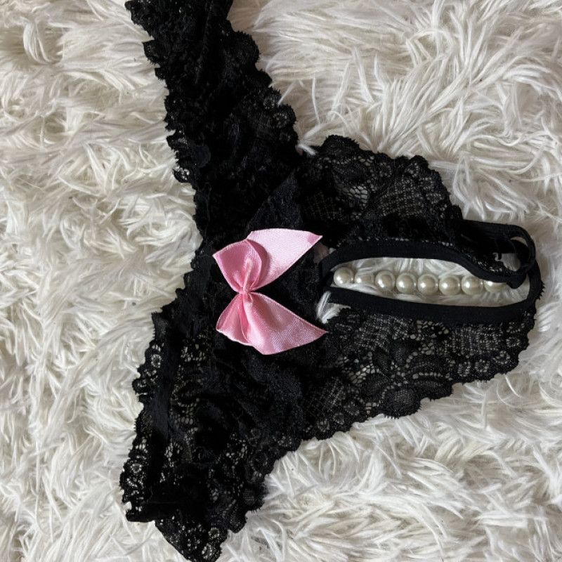 Beaded Lace Thong