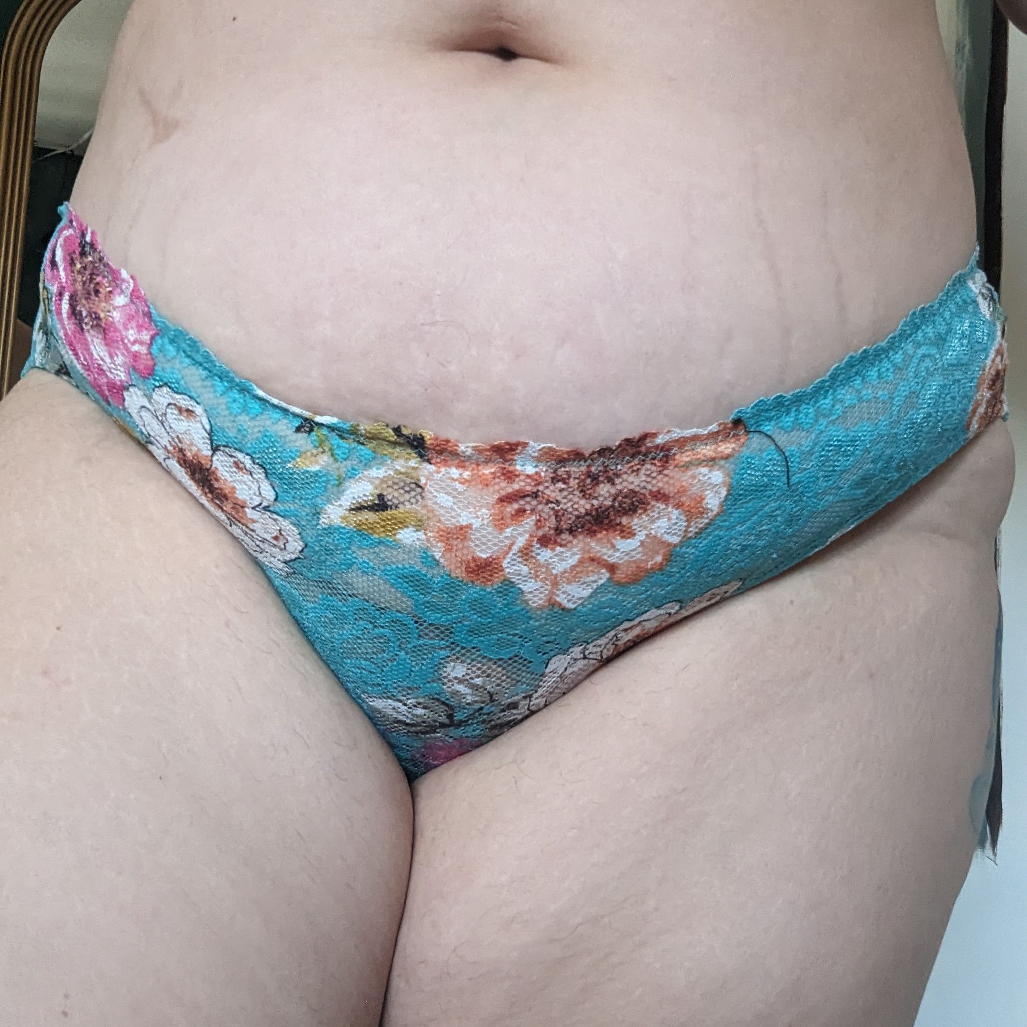 Turquoise Floral Panties