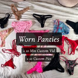 Worn Panties w 10M Vid and Pics