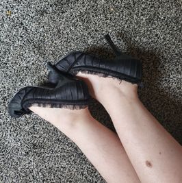 Tiny black heels