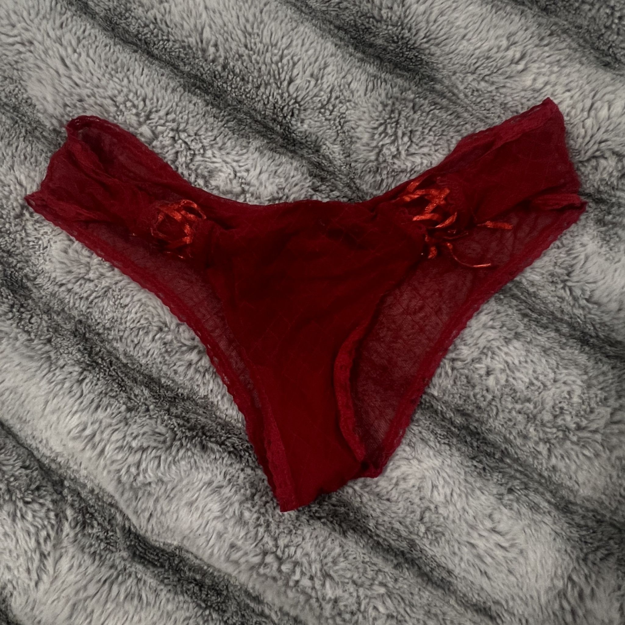 Red sheer underwear