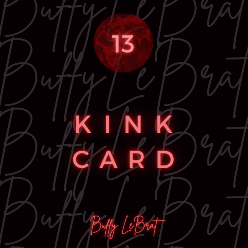 13 Kink Card Daily Slave Task BDSM card