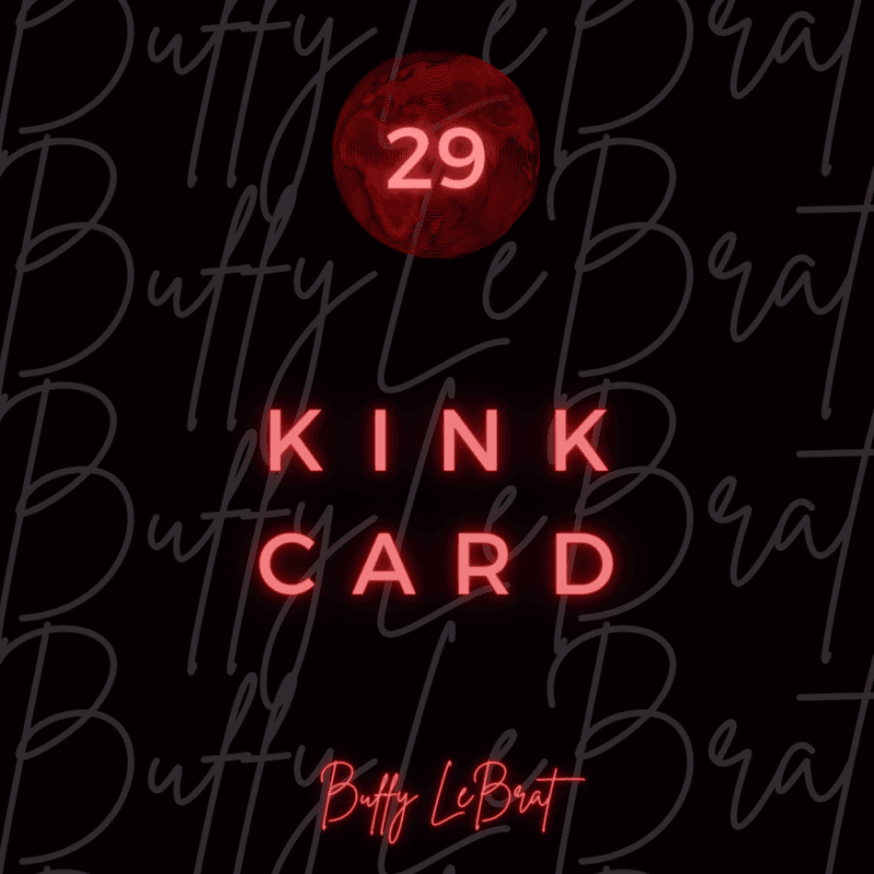 29 Daily Slave Task Kink Card