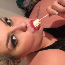 chewed lollypop!