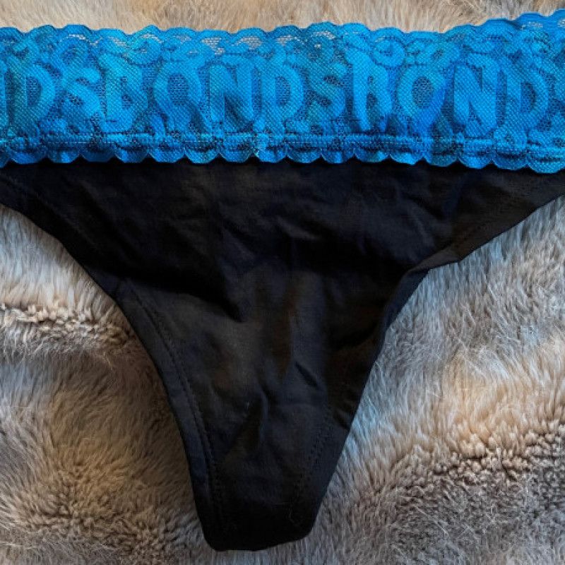 Black Panties with Blue Lace