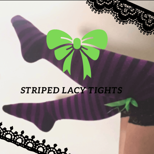 Striped Lacy Tights