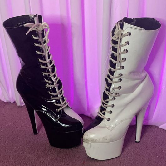 Black and White heels