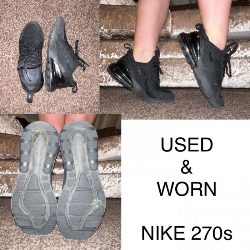 USED AND WORN NIKE 270s