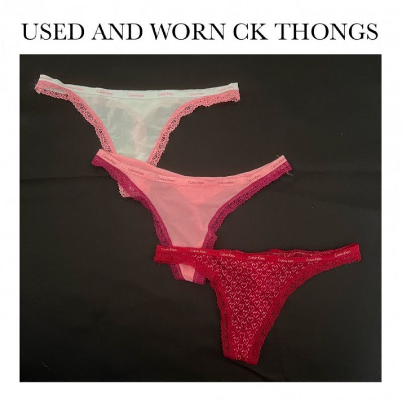 USED AND WORN CK THONGS