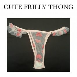 CUTE FRILLY THONG