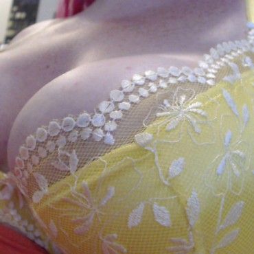 38DD Yellow Lace Bra