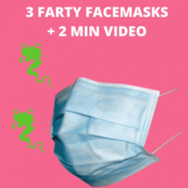 3 FART FACEMASKS with VIDEO