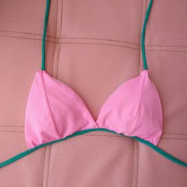 Pink wool bra