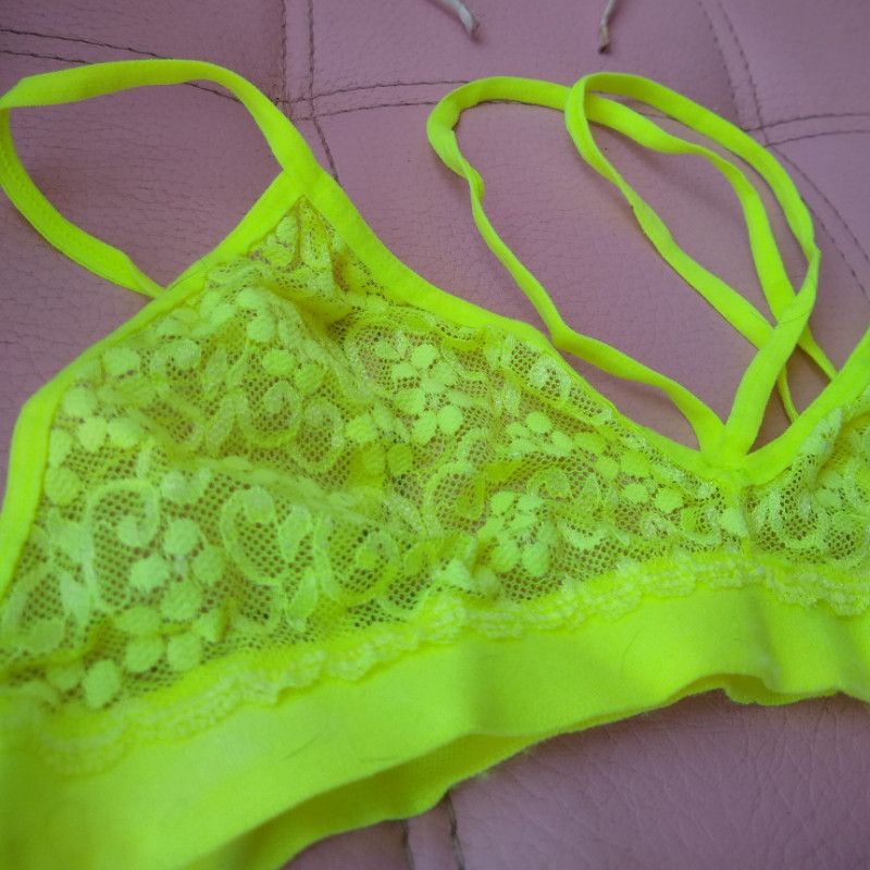 fluorescent green lingerie