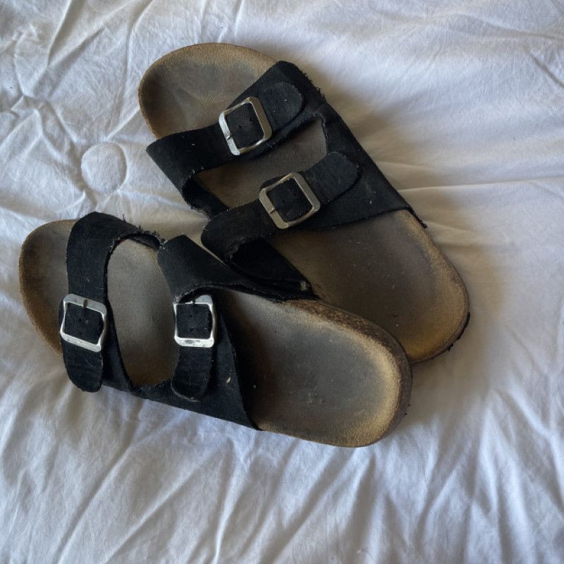 Worn sandals