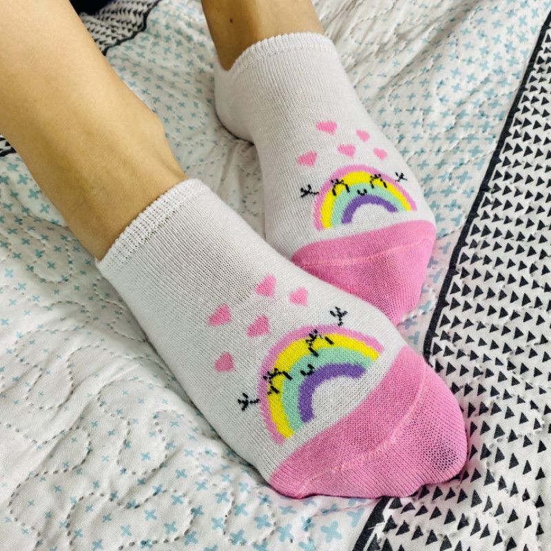 Happy rainbow socks