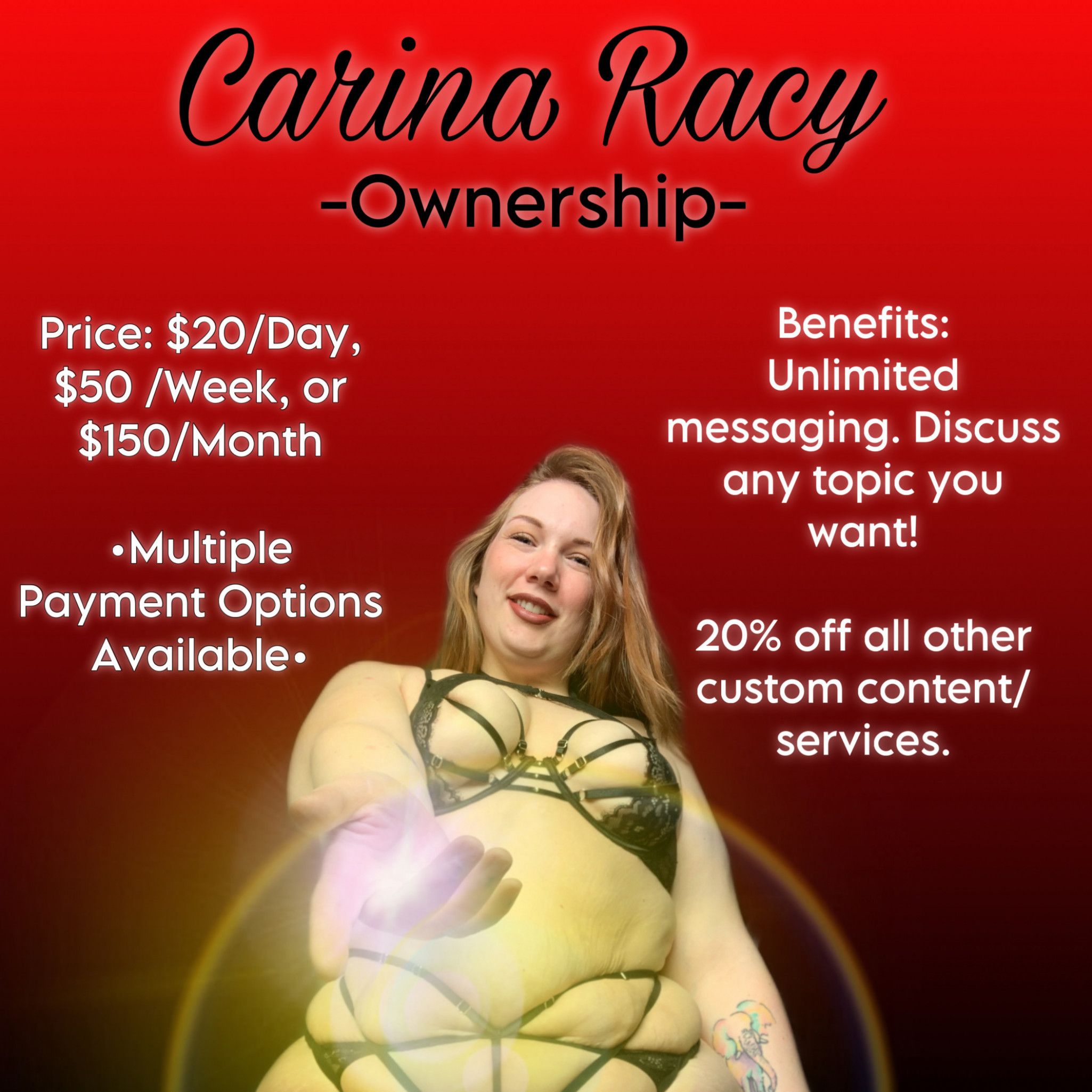 Carina Racy 1 day ownership